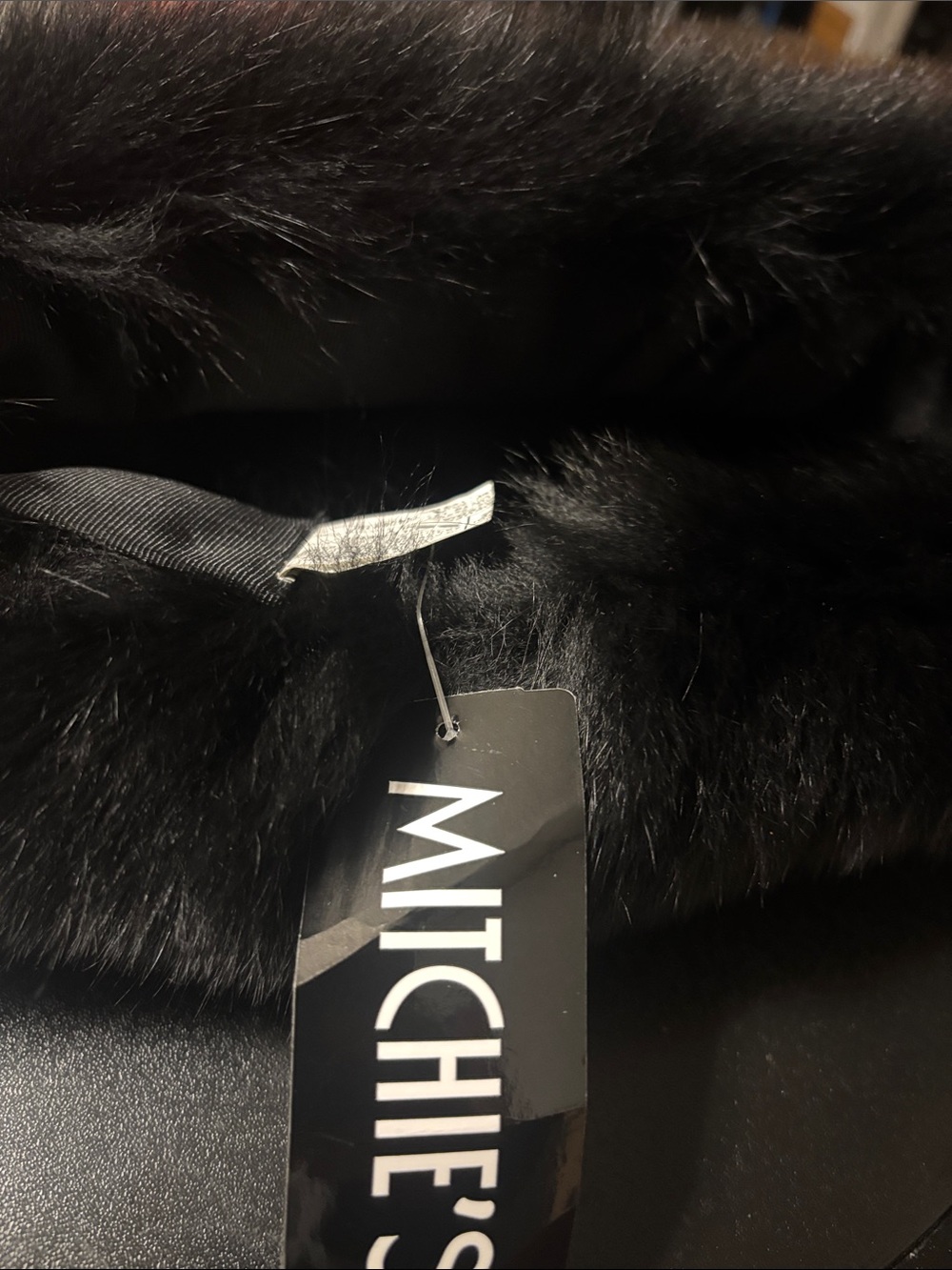 Mitchie's Black Fur Headband Fur Collar- Luxurious Winter Accessory